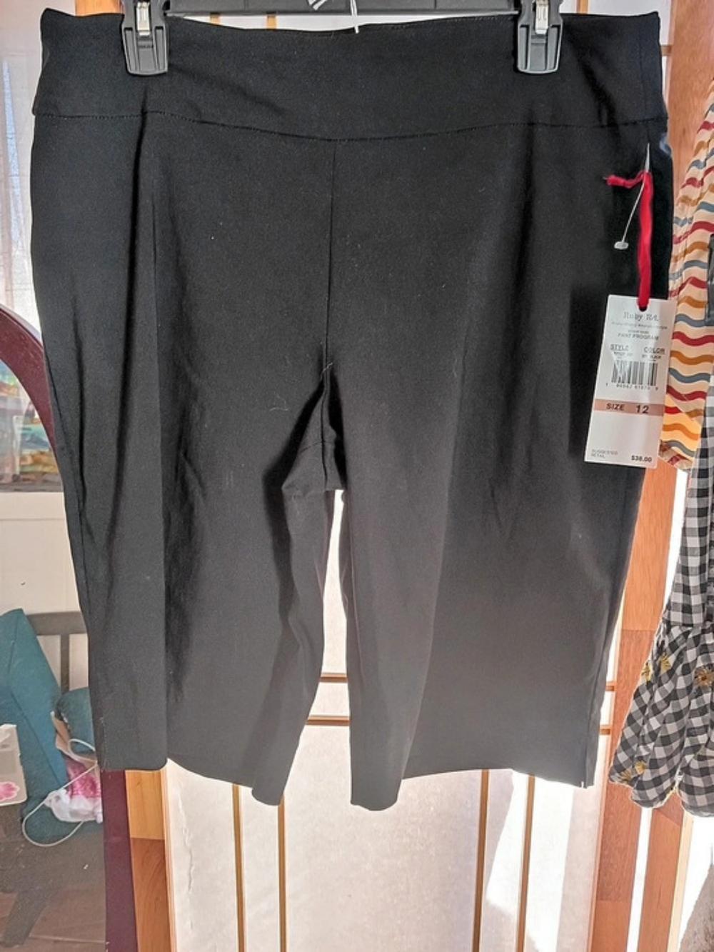 Ruby Rd Pant Program Pull-On Pant Cropped Pants Black Size 12